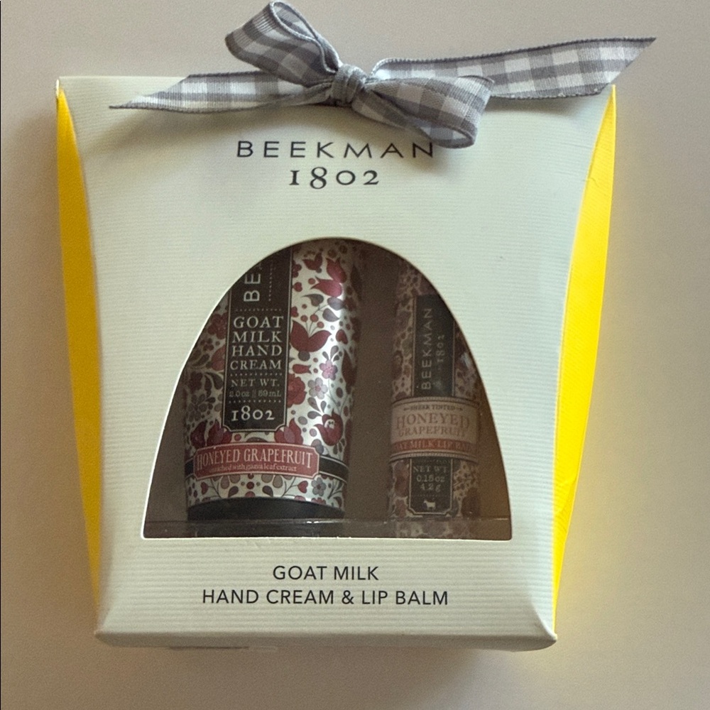 Beekman 1802 Honeyed Grapefruit Hand Cream and Lip Balm Duo